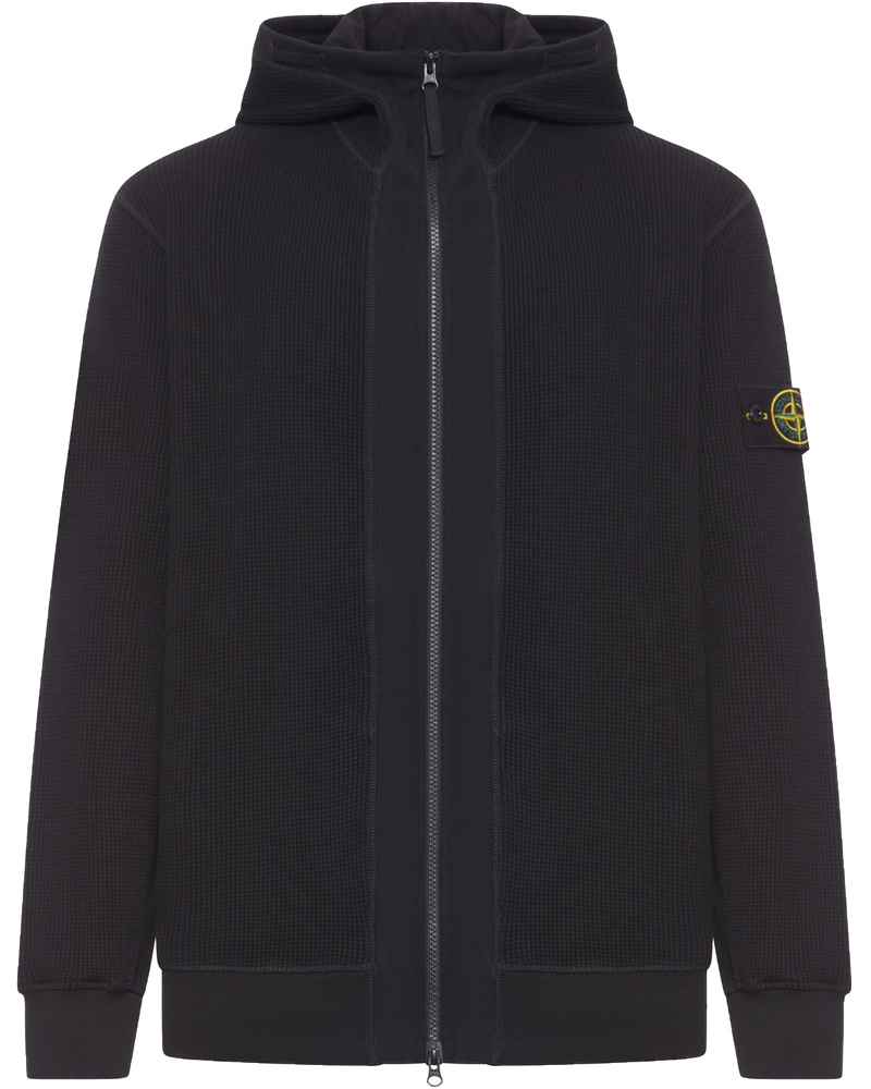 Cotton Zip-Up Sweater With Hood And Ghost Badge Stone island – Гарантія оригінальності