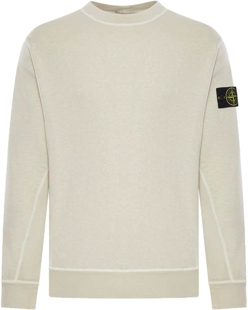Оригінальна Crew Neck Cotton Sweatshirt Stone island