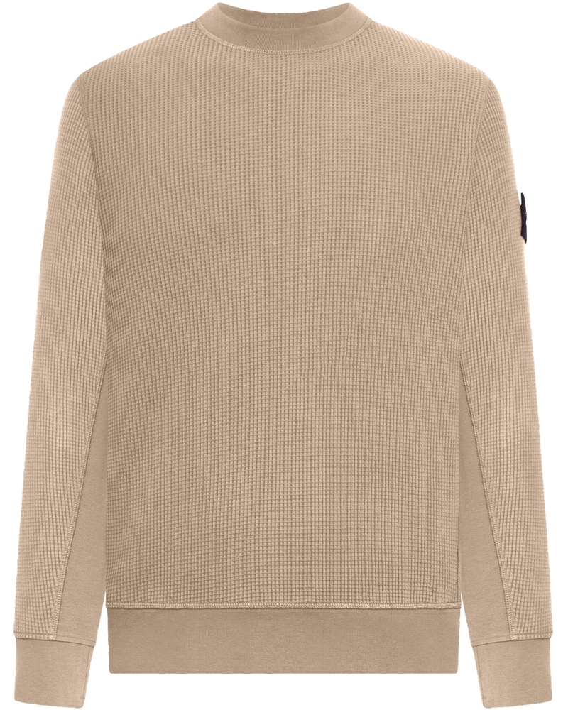 Crew Neck Sweatshirt In Organic Cotton With Honeycomb Workmanship Stone island – Гарантія оригінальності