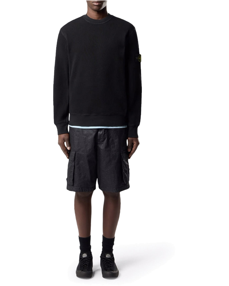 Crew Neck Sweatshirt In Organic Cotton With Honeycomb Workmanship Stone island – Гарантія оригінальності
