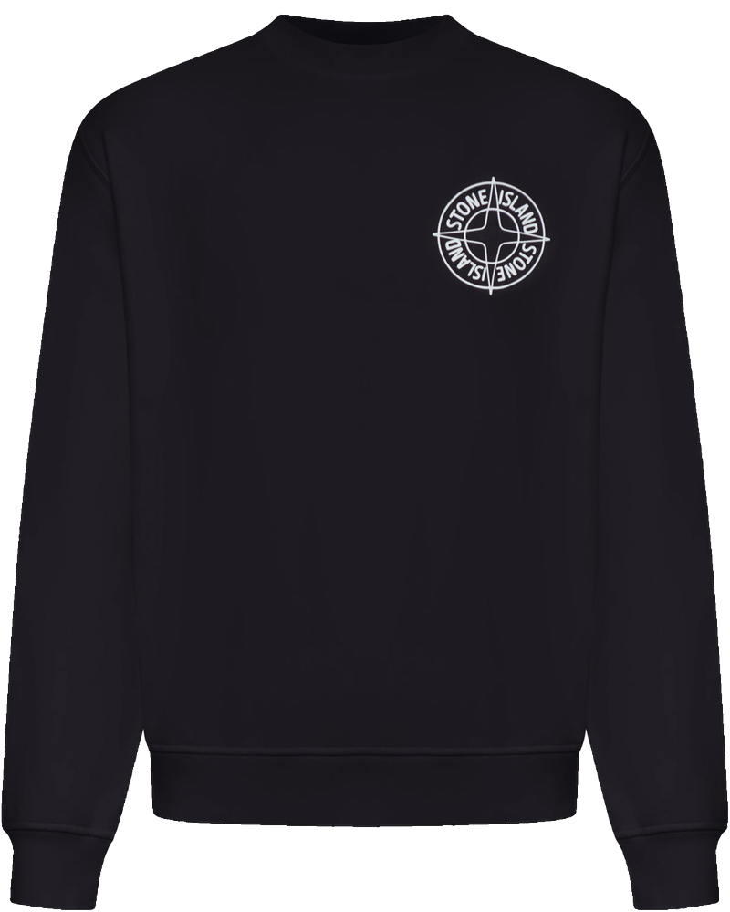 Crew Neck Sweatshirt With Outline Compass Print Stone island оригінал – Купити в Україні