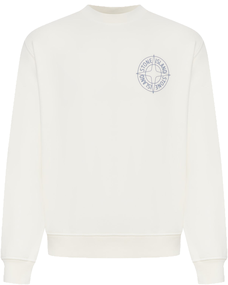 Crew Neck Sweatshirt With Outline Compass Print Stone island оригінал – Купити в Україні