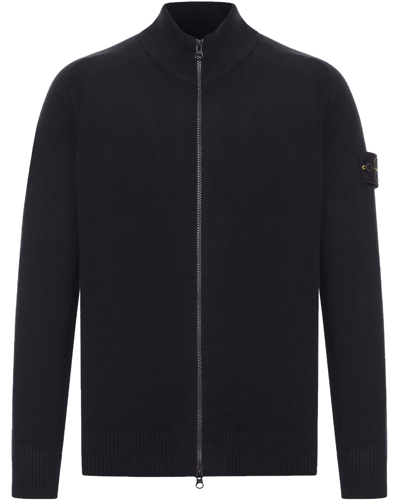 Wool Sweater With Zip And Logo Stone island оригінал – Купити в Україні