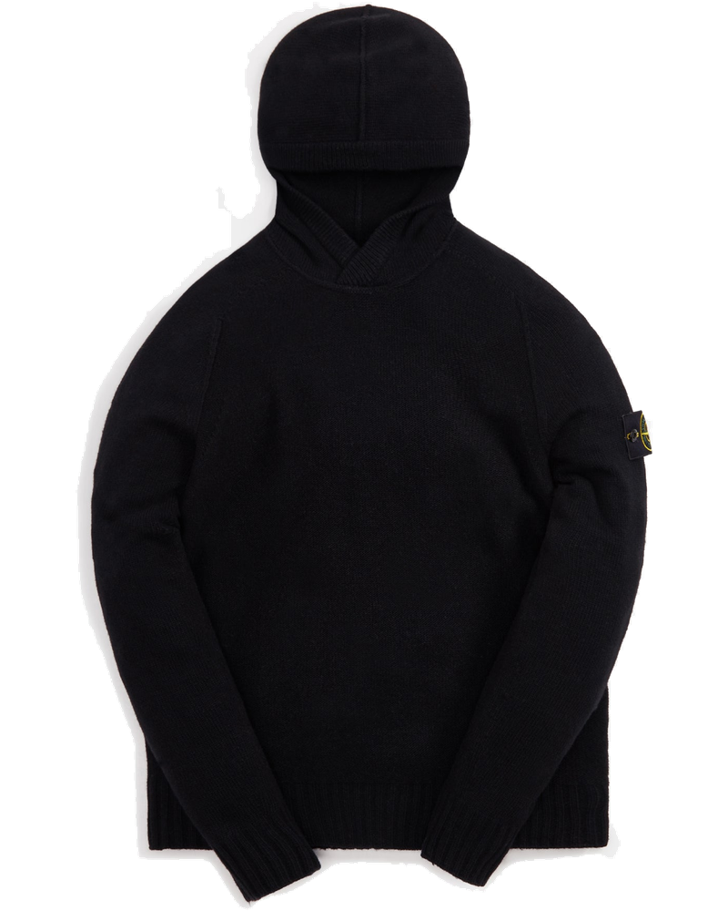 Lambswool Naslan Hood Sweater Black Stone island – Гарантія оригінальності