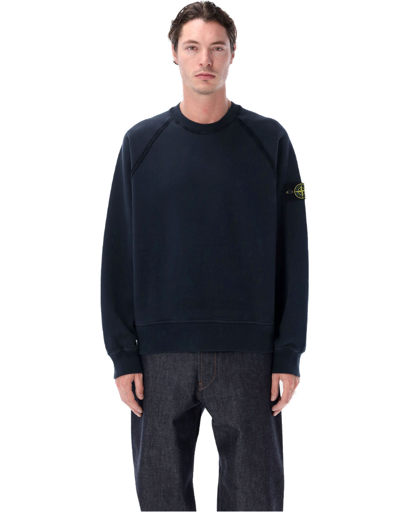 Oversized Crewneck Sweatshirt In Brushed Organic Cotton Stone island оригінал – Купити в Україні