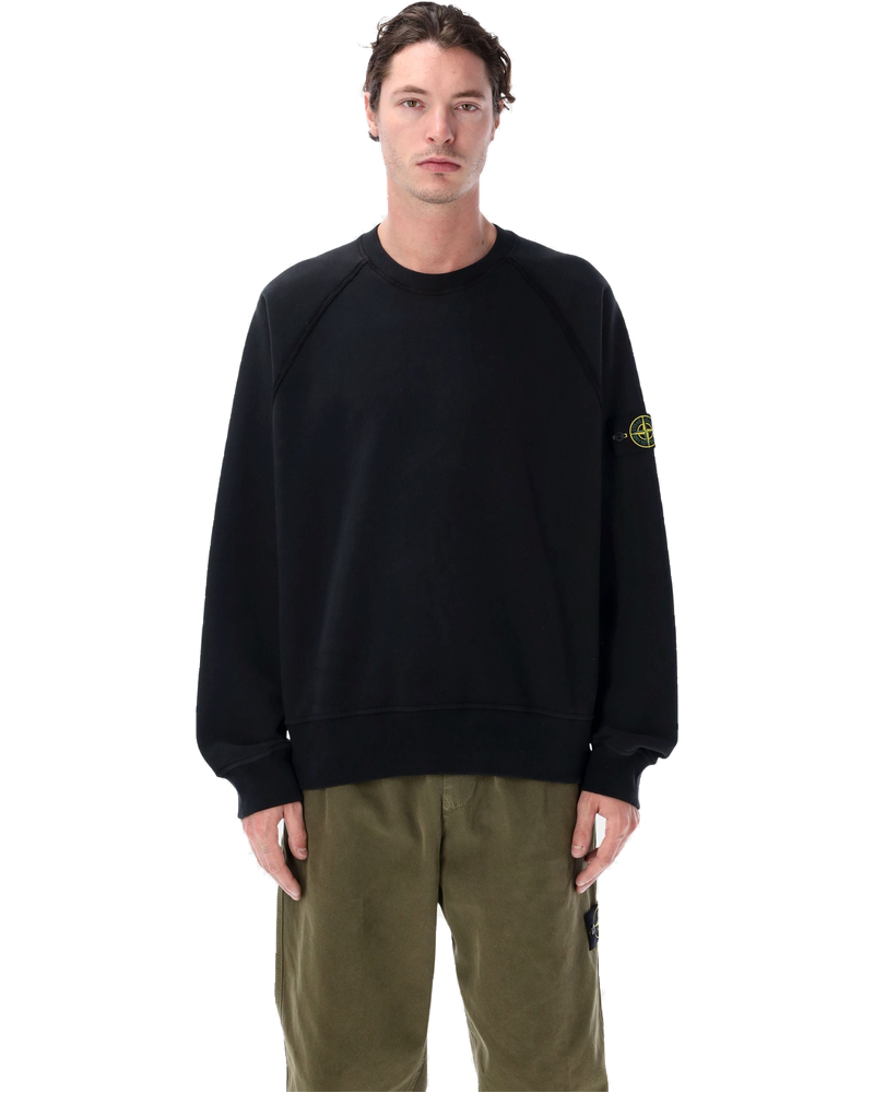 Oversized Crewneck Sweatshirt In Brushed Organic Cotton Stone island оригінал – Купити в Україні