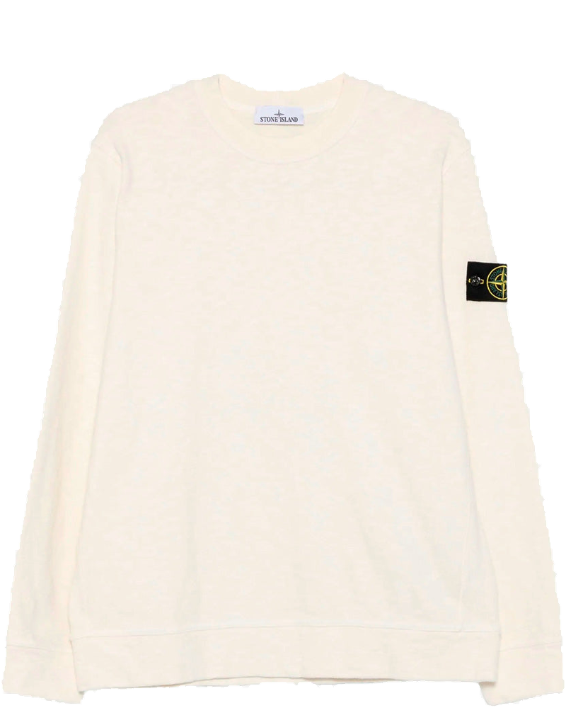 Vanisé Gauzed Cream Crewneck Sweatshirt With Inlays And Compass Badge Stone island оригінал – Купити в Україні