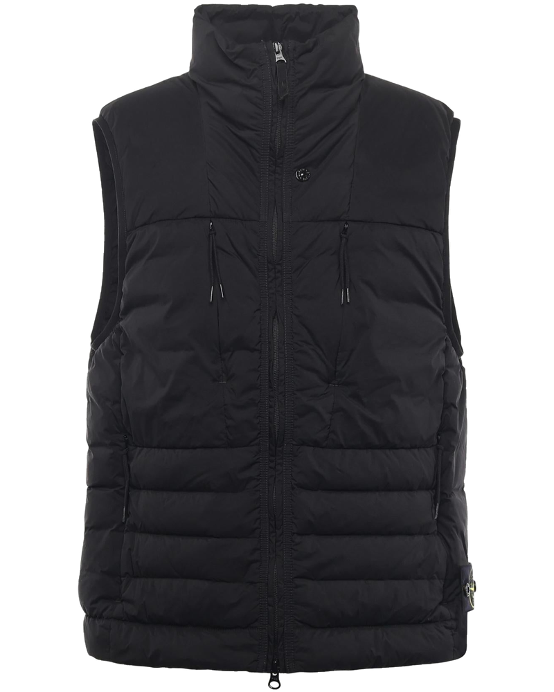 Оригінальна Gilet In Piuma In Nylon Con Logo Stone island