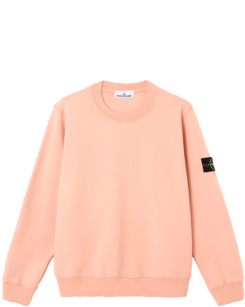 Pink Cotton Fleece Crewneck Sweatshirt With Raglan Sleeves Stone island оригінал – Купити в Україні