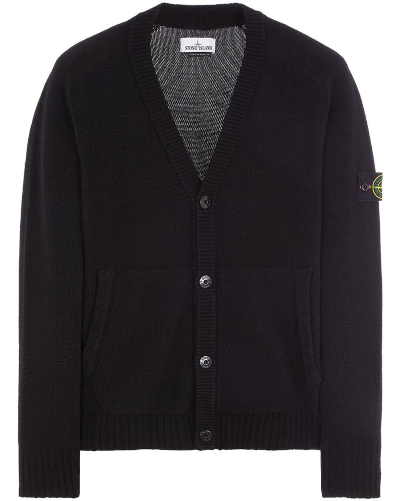 Mens Wool Cardigan Black Stone island – Гарантія оригінальності