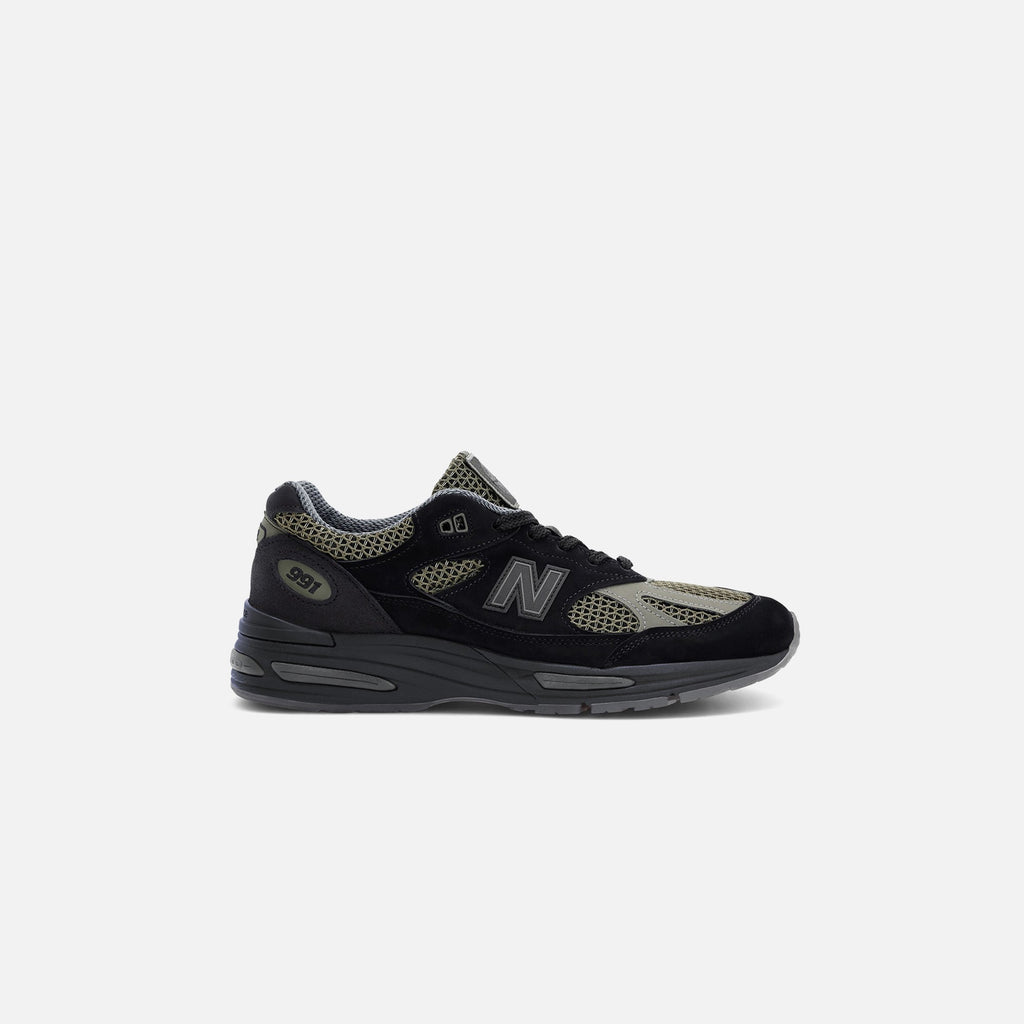 Оригінальна X Stone Island 991v2 Olive Green New balance – боковий вид