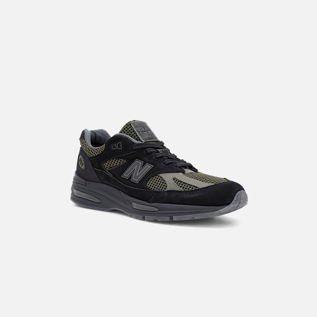 Оригінальна X Stone Island 991v2 Olive Green New balance – вид ззаду