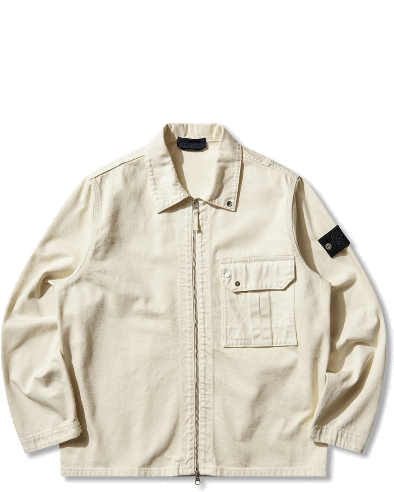 Mens Light Bull Denim-Tc Overshirt Ivory Stone island – Гарантія оригінальності