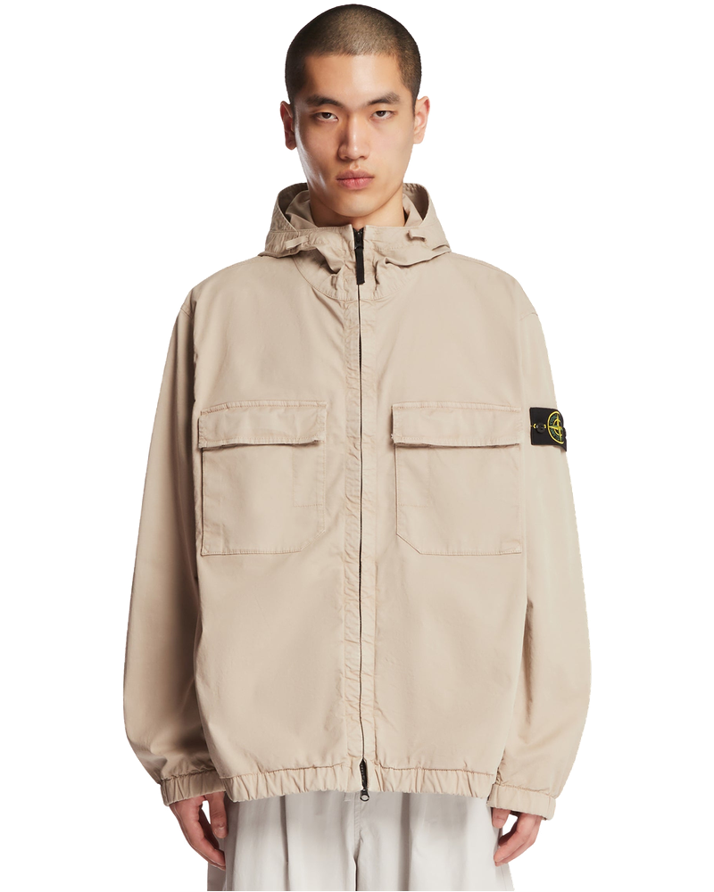 Beige Hooded Windbreaker Jacket Stone island оригінал – Купити в Україні