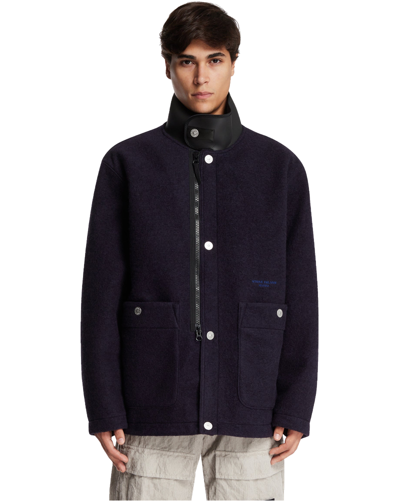 Blue High Collar Coat Stone island – Гарантія оригінальності