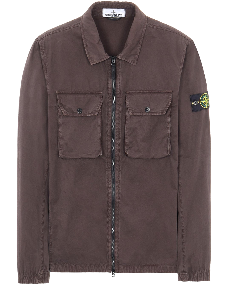 Mens Brushed Cotton Overshirt Brown Stone island – Гарантія оригінальності