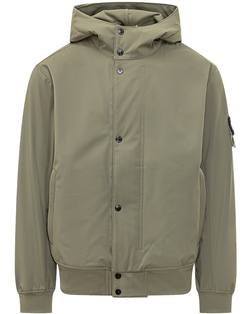 Hooded Jacket With Button Closure Stone island оригінал – Купити в Україні