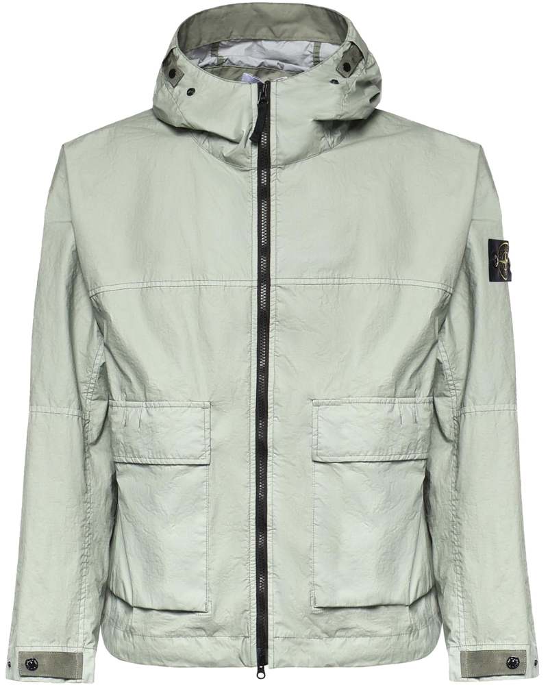 Оригінальна Giacca Con Cappuccio In Nylon Con Logo Stone island