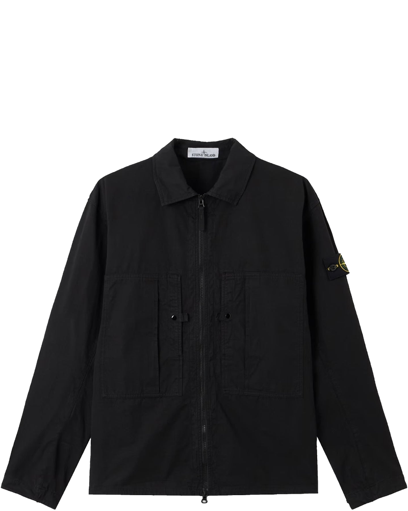 Оригінальна Mens Mercerized Organic Cotton Ripstop Overshirt Stone island