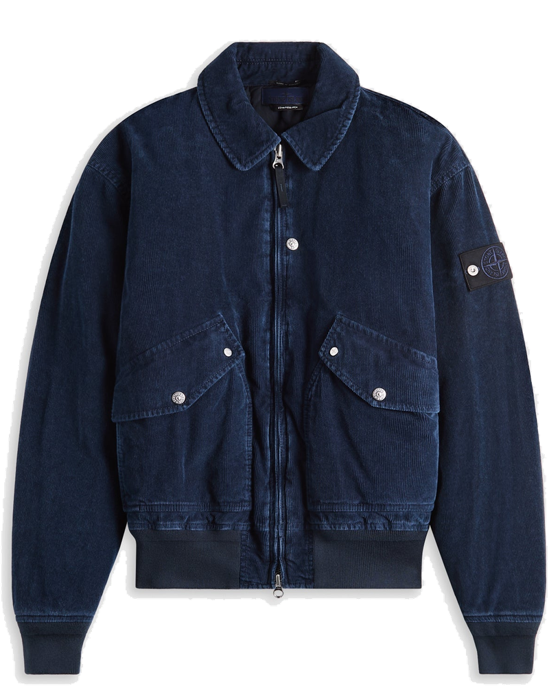 Corduroy Bomber Jacket Indigo Stone island оригінал – Купити в Україні