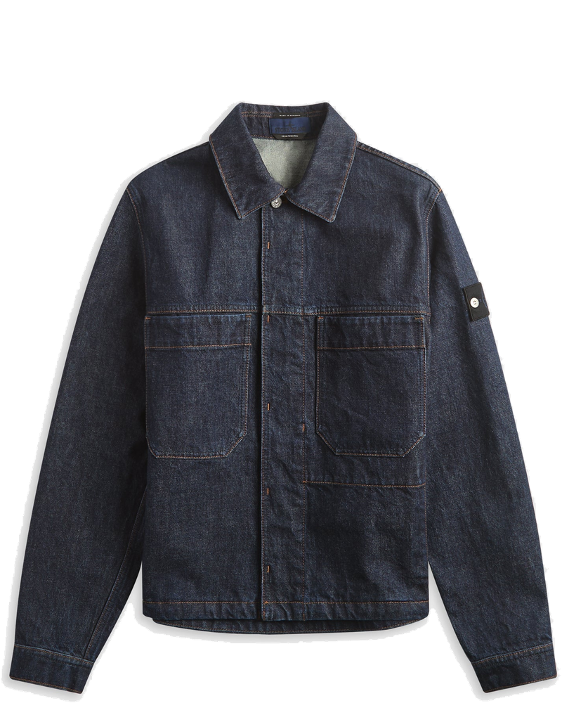 Denim Rinsed Coach Jacket Blue Rinse Stone island – Гарантія оригінальності