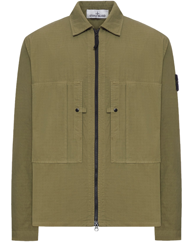 Overshirt In Mercerized Organic Cotton Ripstop Stone island оригінал – Купити в Україні