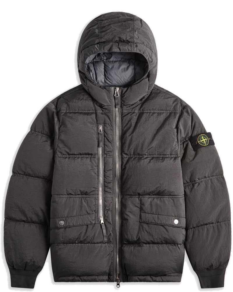 Logo Patch Padded Jacket Lead Grey Stone island оригінал – Купити в Україні