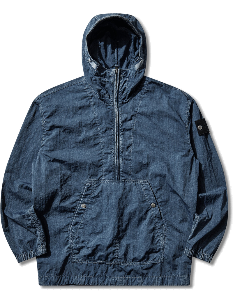 Mens Hollow Fibre Nylon Indigo-Tc + Marmo Corrosion Hooded Anorak Indigo Stone island оригінал – Купити в Україні
