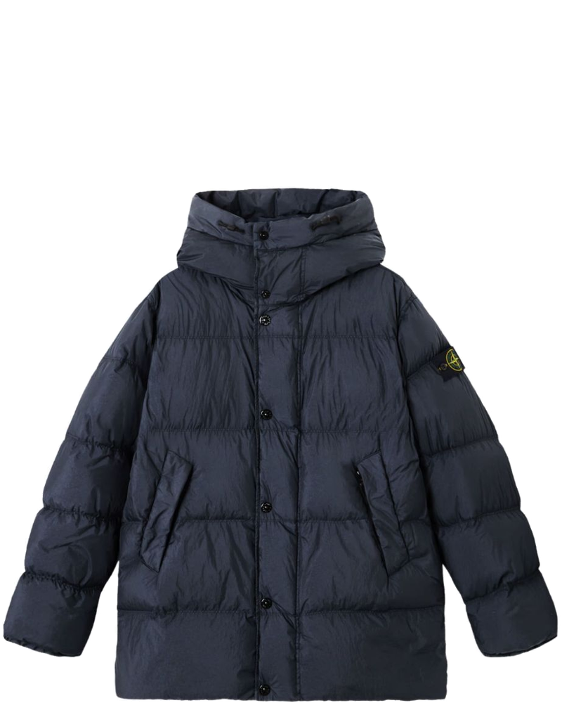 Quilted Hooded Jacket Navy Blue Stone island оригінал – Купити в Україні