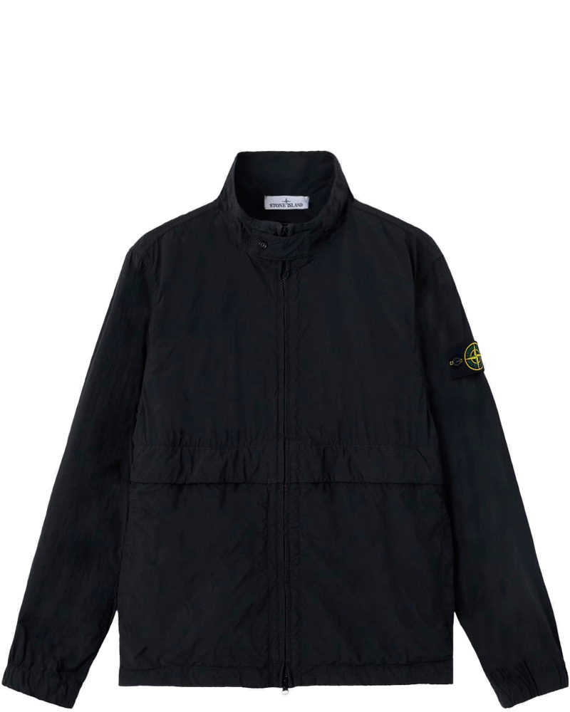 Оригінальна Black Jacket With Frosted Nylon Stiff Collar And Drip Proof Stone island