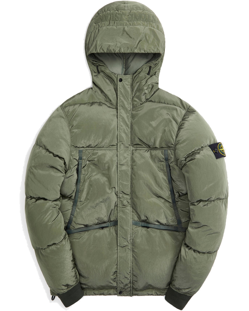 Nylon Metal Garment Dyed Real Down Jacket Sage Stone island оригінал – Купити в Україні