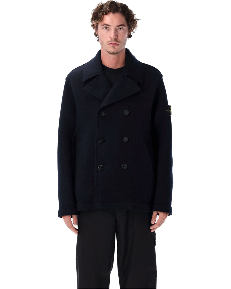 Оригінальна Oversized Double Breasted Rws Wool Coat Stone island