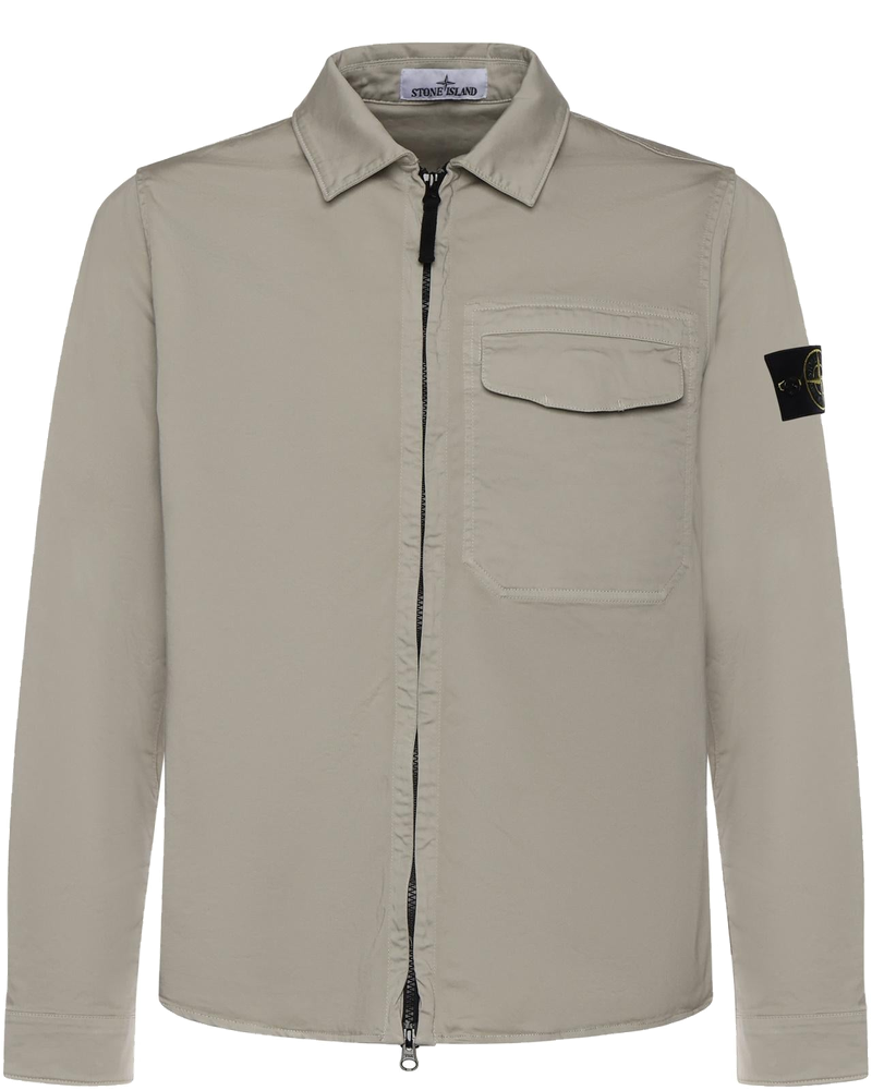 Overshirt In Raso DI Cotone Con Logo Stone island оригінал – Купити в Україні