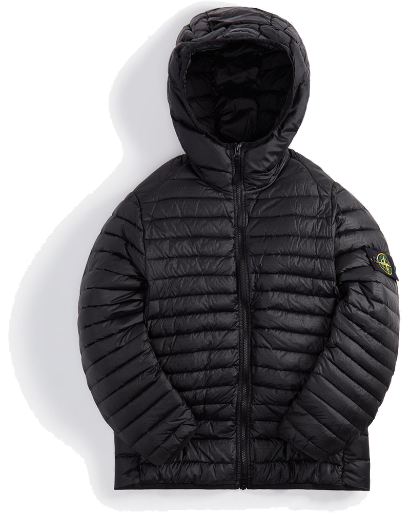 Real Down Hooded Jacket Black Stone island оригінал – Купити в Україні