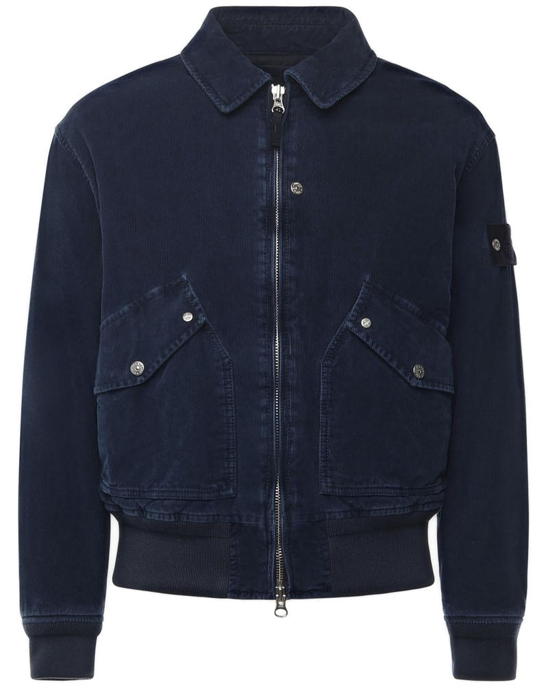 Bomber In Velluto A Costine Con Logo Stone island оригінал – Купити в Україні