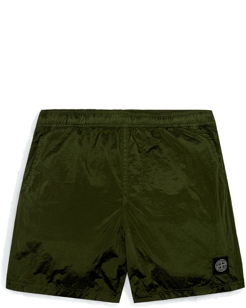 Nylon Metal Garment Dyed Swim Shorts Olive Stone island – Гарантія оригінальності