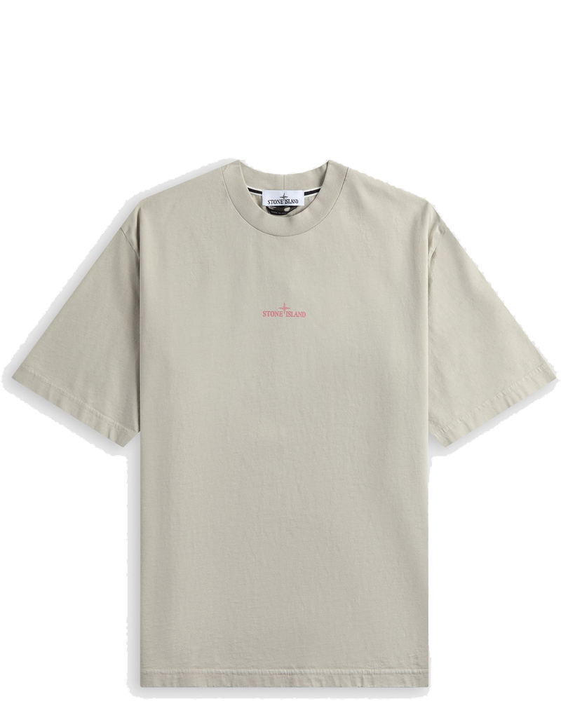 Оригінальна Carlo Print Tee Pearl Grey Stone island