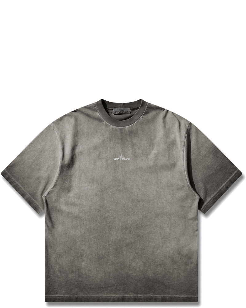 Mens Combed Organic Cotton Jersey Uneven Cold Dying T-Shirt Black Stone island оригінал – Купити в Україні