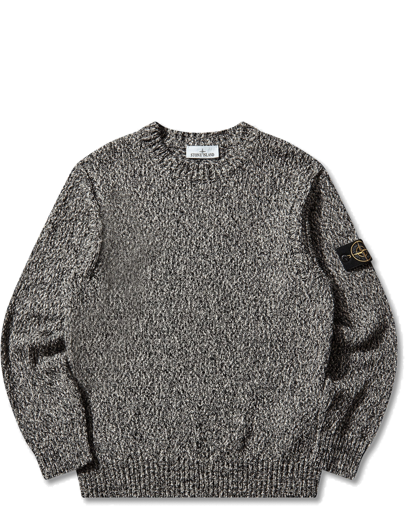 Mens Speckled Cotton Sweater Black Stone island оригінал – Купити в Україні