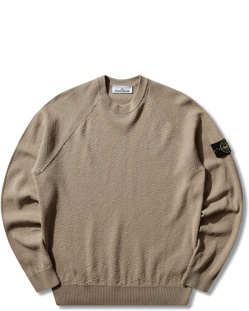 Оригінальна Mens Light Raw Hand Organic Cotton Sweater Desert Sand Stone island