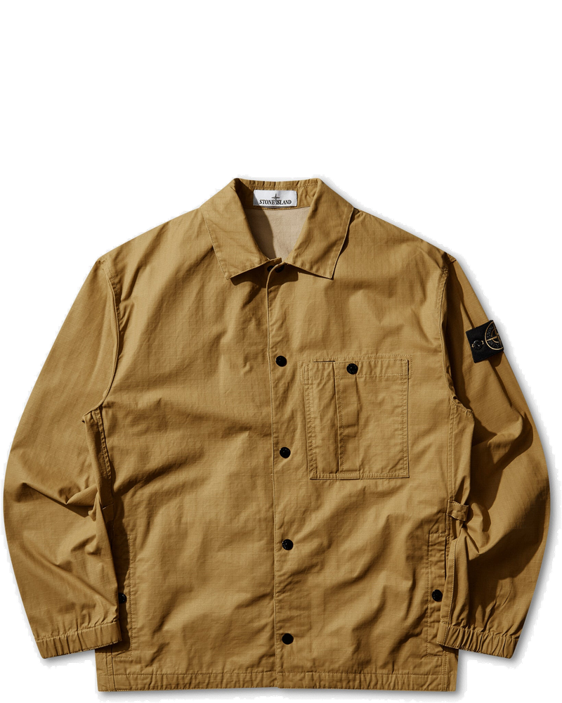 Mens Double-Coated Cotton Ripstop Overshirt Mustard Stone island – Гарантія оригінальності