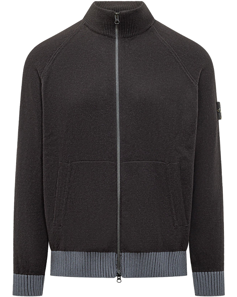 Оригінальна Zipped Knit Cardigan With High Neck Stone island