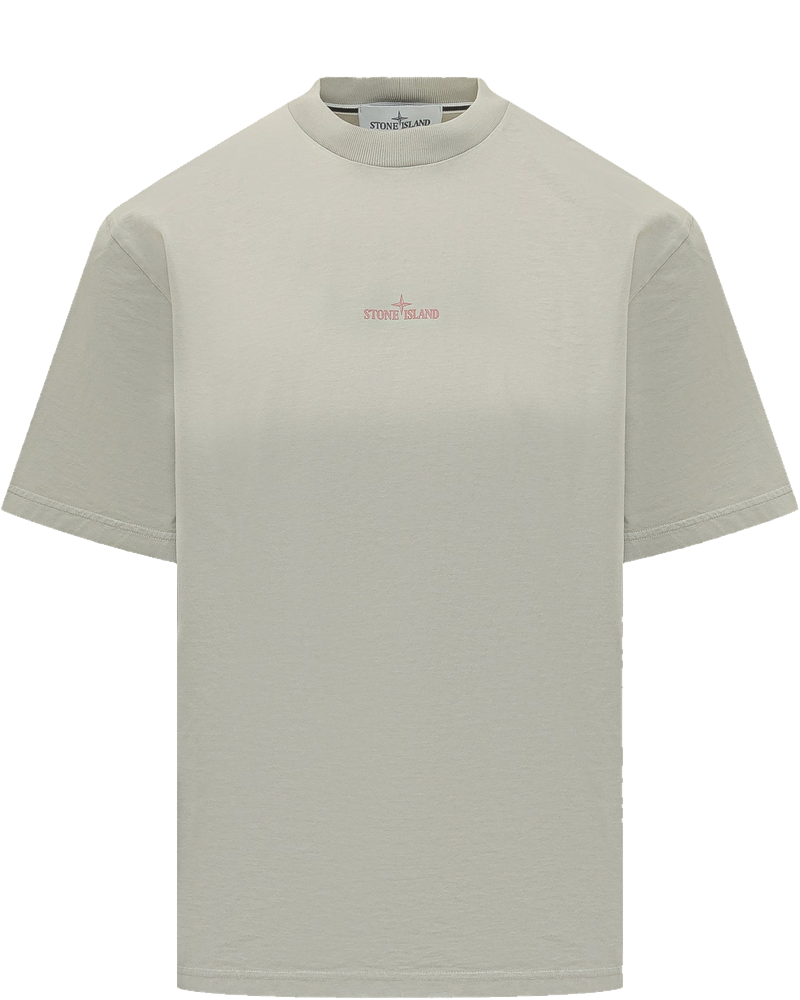 Оригінальна T-Shirt With Embroidered Logo And Crew Neck Stone island