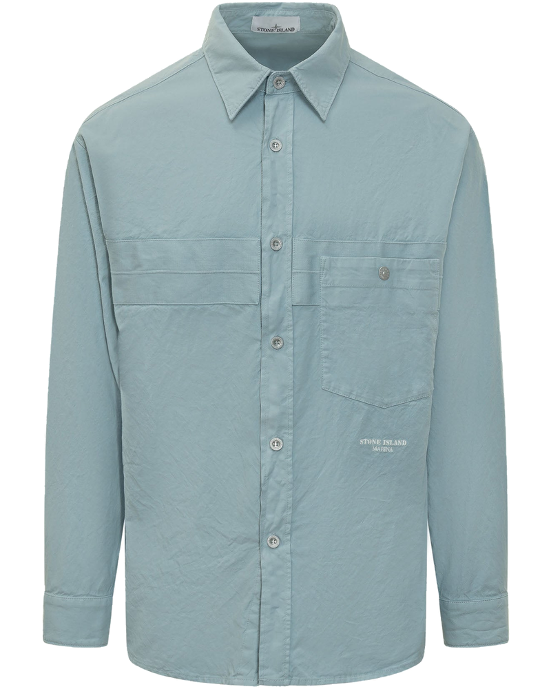 Оригінальна Long Sleeve Shirt With Chest Pocket And Buttons Stone island