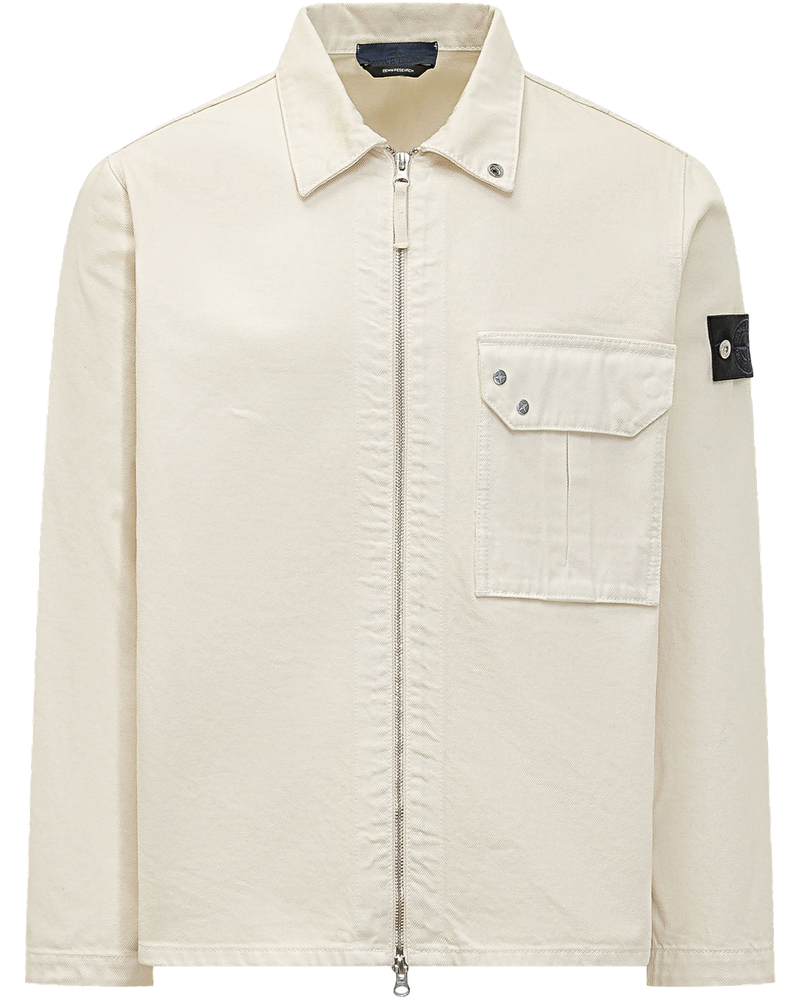 Shirt With Zip And Patch Pocket Stone island оригінал – Купити в Україні
