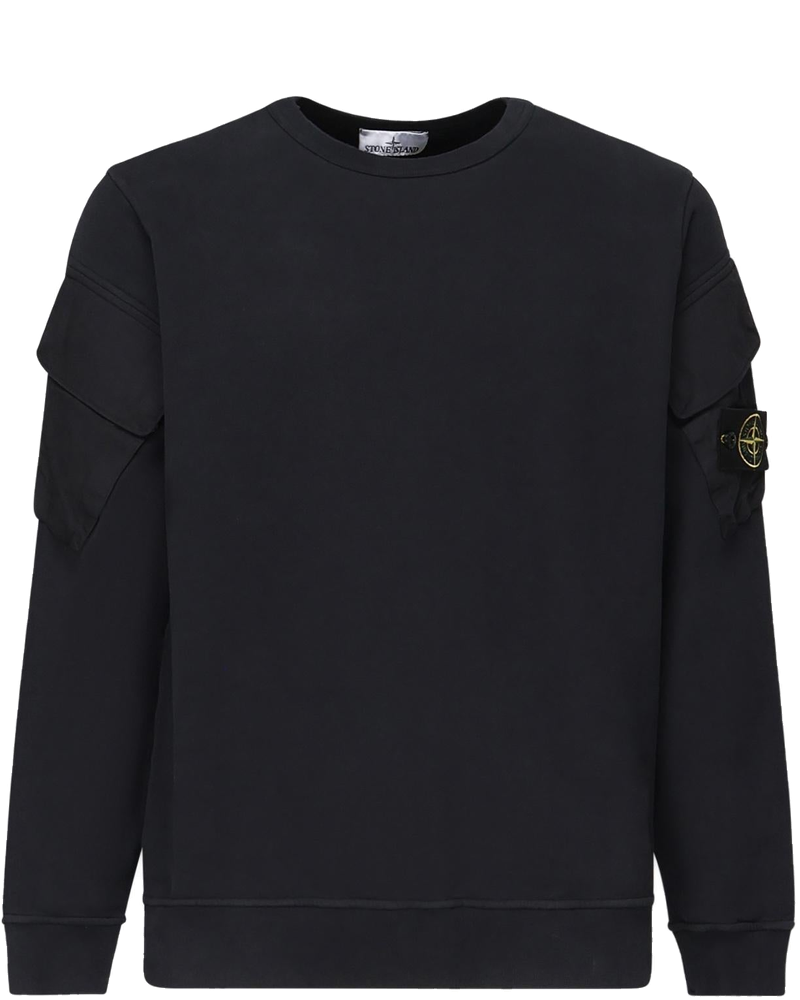 Felpa Girocollo Con Tasche Sulle Maniche Stone island – Гарантія оригінальності