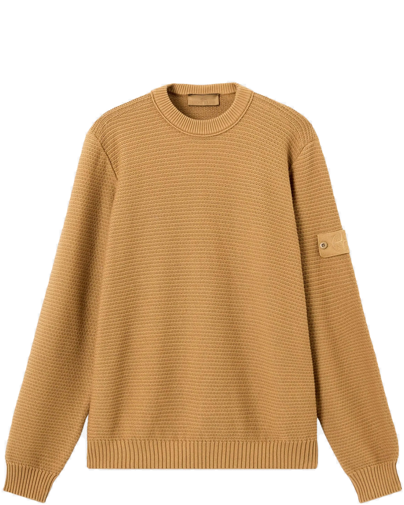 Brown Cashmere Blend Ribbed Crew Neck Sweater Ghost Stone island – Гарантія оригінальності