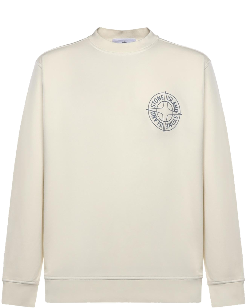 Оригінальна Felpa In Cotone Con Stampa Outline Compass Stone island