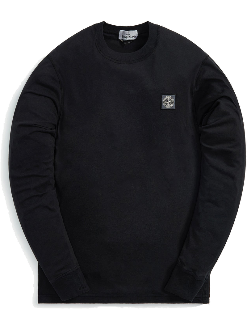 Оригінальна Cotton Jersey Garment Dyed Fissato Tee Black Stone island