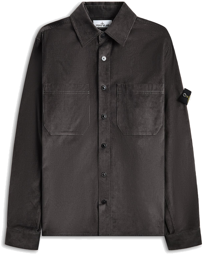 Cotton Micro Corduroy Shirt Charcoal Stone island – Гарантія оригінальності